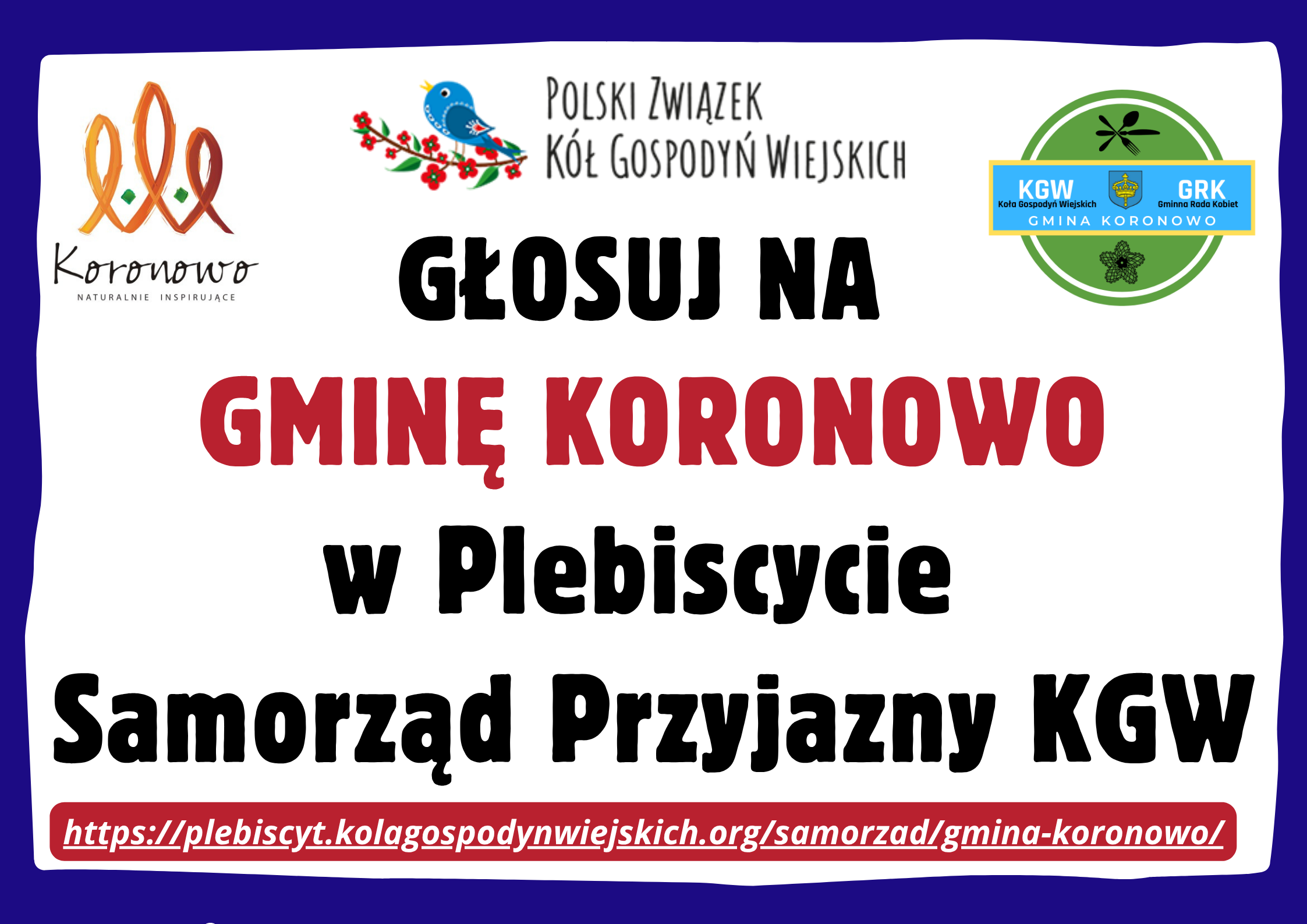 aktualność: Samorząd Przyjazny KGW - głosujemy na Koronowo