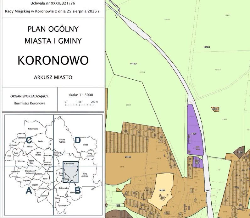 aktualność: Plan ogólny gminy i miasta Koronowo
